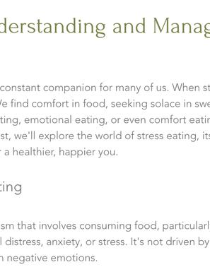 Eating and Emotions