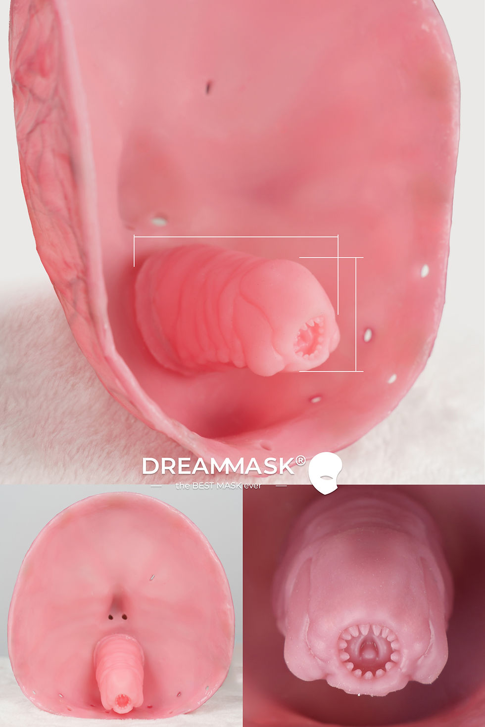 サムネイル： Dreammask M31「欲X（侵入セット）」 シリコン製 フィメールマスク