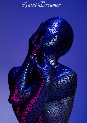 ZD27 Lighting Leopard パープルレオパード 全身タイツ オーダーマイド