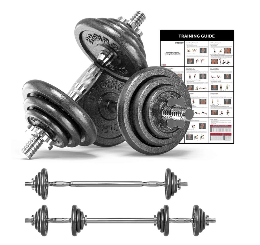 proiron-20kg-cast-iron-adjustable-dumbbell-set
