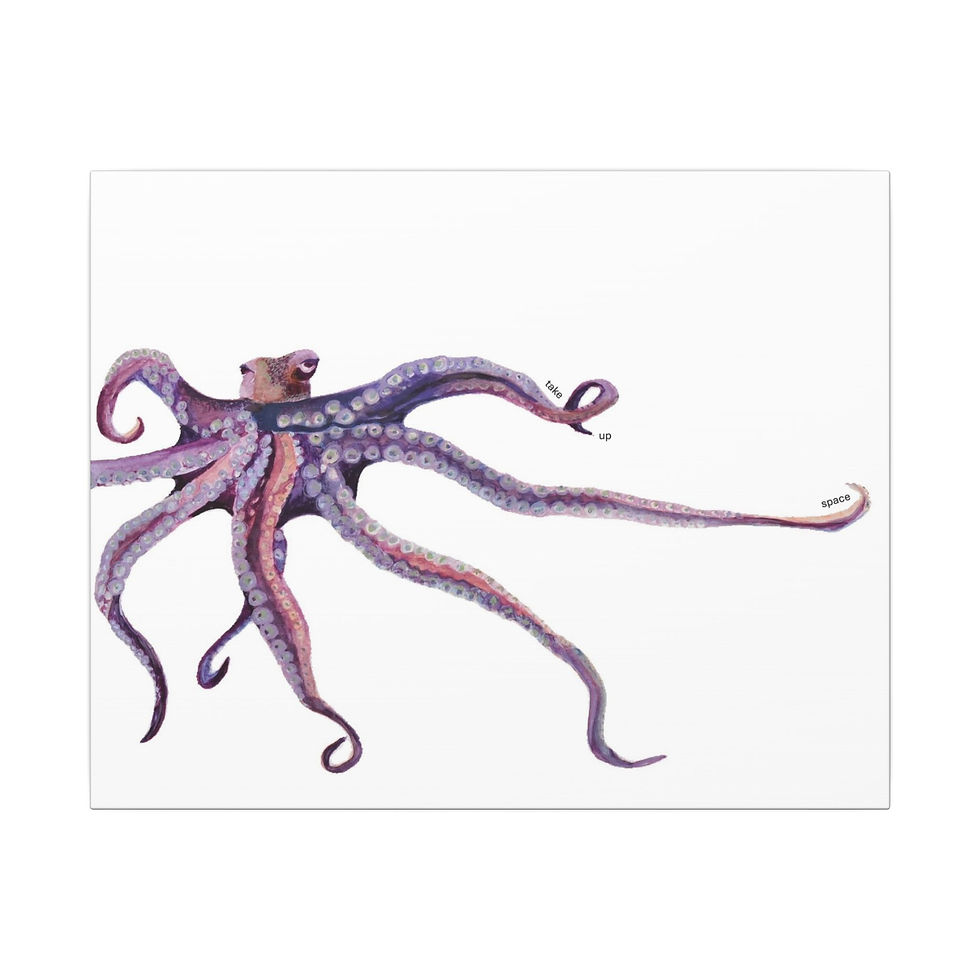 Thumbnail: Take Up Space/Octopus Art Print on Canvas