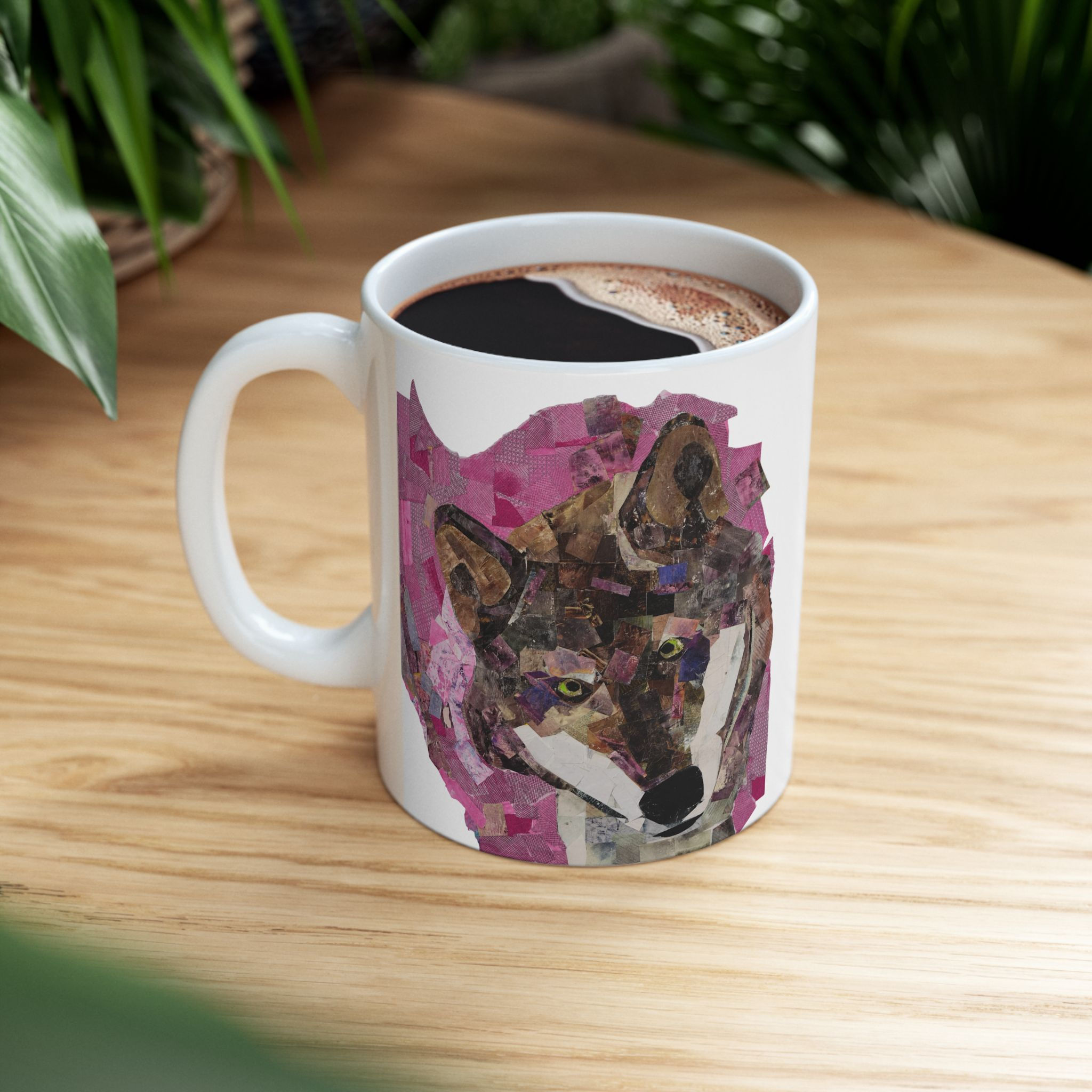 Ceramic Mug - Fuchsia Wolf