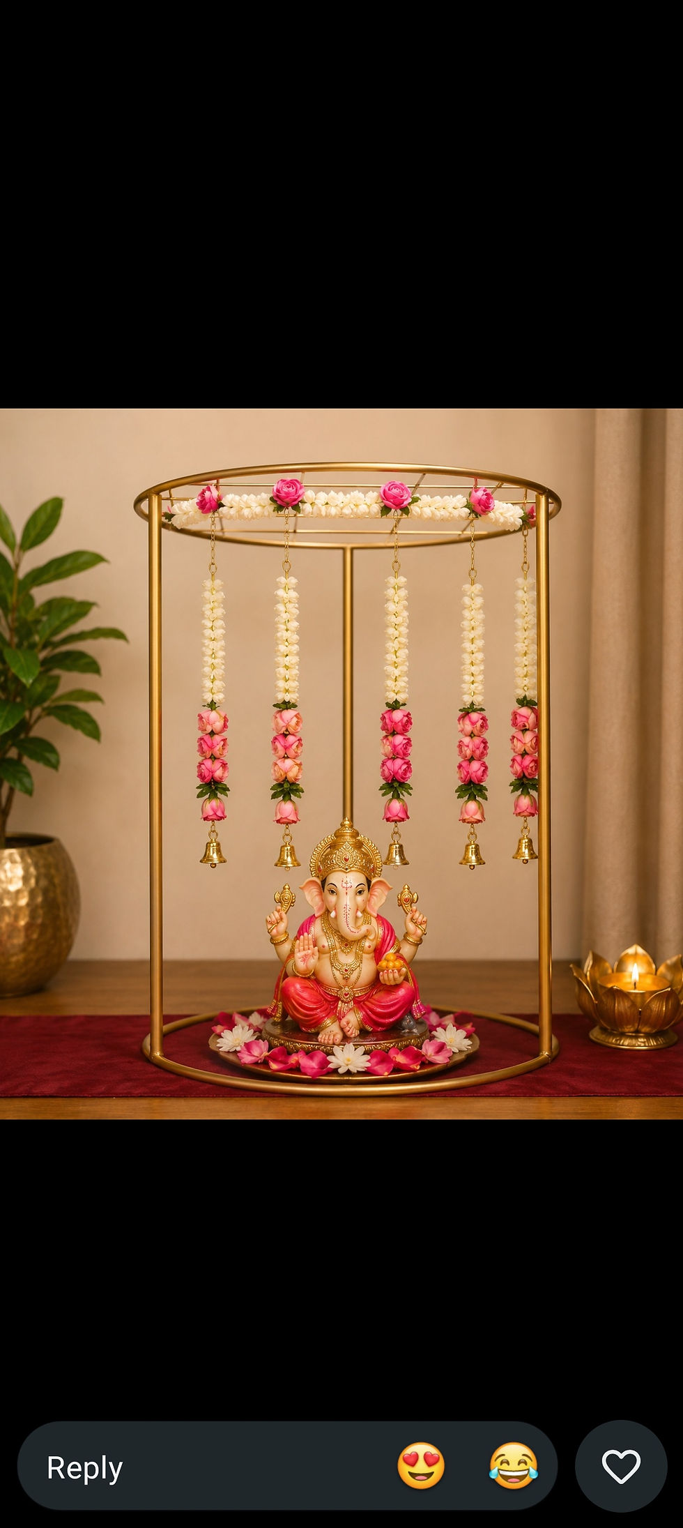Thumbnail:  Ganesh Chaturthi Floral Frame