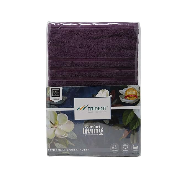 Thumbnail: Trident Comfort Living Bath towel- Black Current