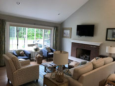 new construction interior- cape (living room with fireplace)