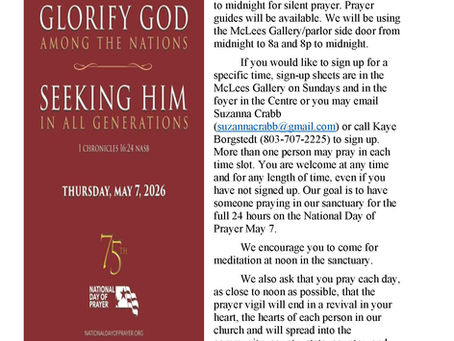 National Day of Prayer - May 7, 2026