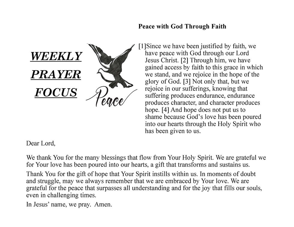 Weekly Prayer Focus - 02/18-2026