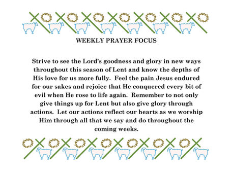 Weekly Prayer Focus - 03/04/2026