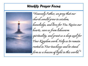 Weekly Prayer Focus - 07/15/2026
