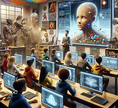 DALL·E 2023-12-27 16.43.27 - An image showcasing DALL-E 3 for educators, focusing on innov