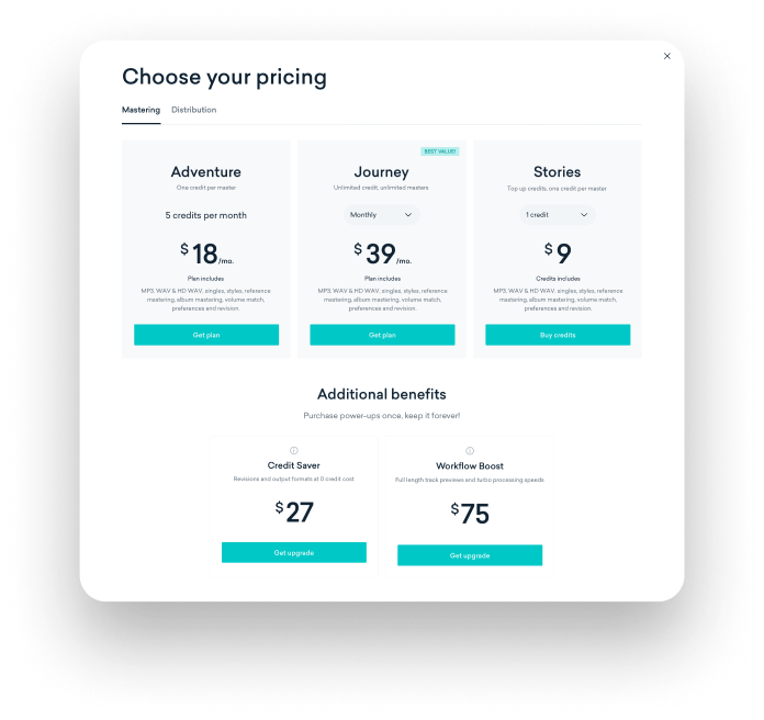 Pricing screen D