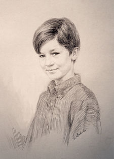Portrait of John Philbrick, drawing by portrait artist Igor Babailov
