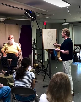 Drawing demo by Portrait artist Igor Babailov