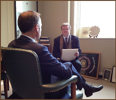 Official portrait sitting with Governor Mark Carney (The Bank of England) in preparation for the official oil portrait by Igor Babailov