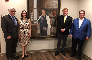 Wright Pinson portrait unveiling, with Dr. Billy Hudson, Dr. Julie Hudson, Igor Babailov, Hon.RAA, Dr. C.Wright Pinson, CEO Vanderbilt Health System, at the Hospital Hospitality House in Nashville, TN
