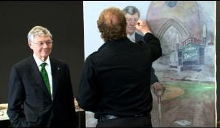 Tom Monaghan portrait sitting with Igor Babailov