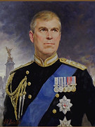 Official Portrait of His Royal Highness Prince Andrew The Duke of York, by portrait artist Igor Babailov. Collection: Buckingham Palace, London.