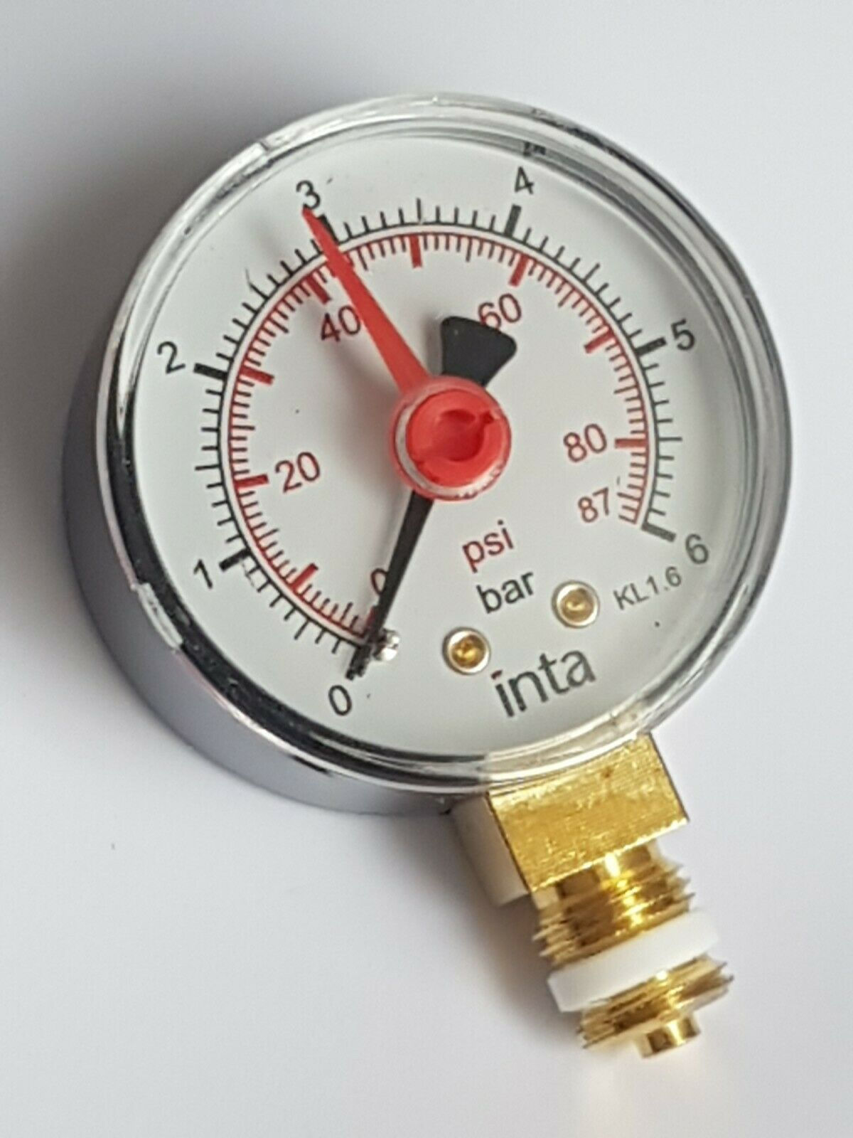 Pressure Gauge 1/4" Bottom inlet D50 0-6 bar with seal PG5