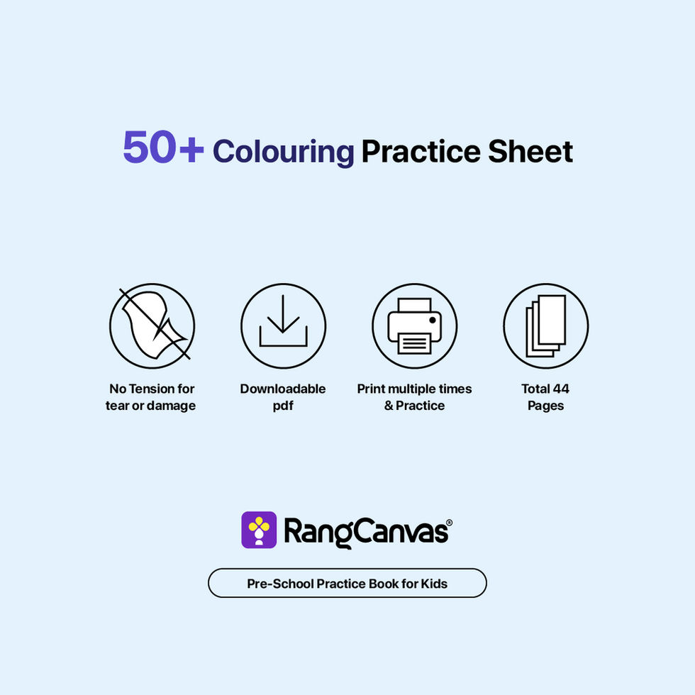 RangCanvas Bird Scenery Colouring Book for Kids Ages 4+ features