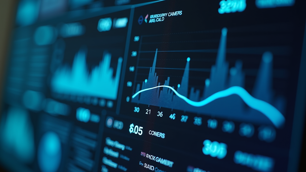 Close-up view of a digital dashboard showing cybersecurity metrics