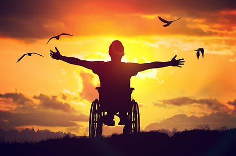 Disabled handicapped man has a hope. He