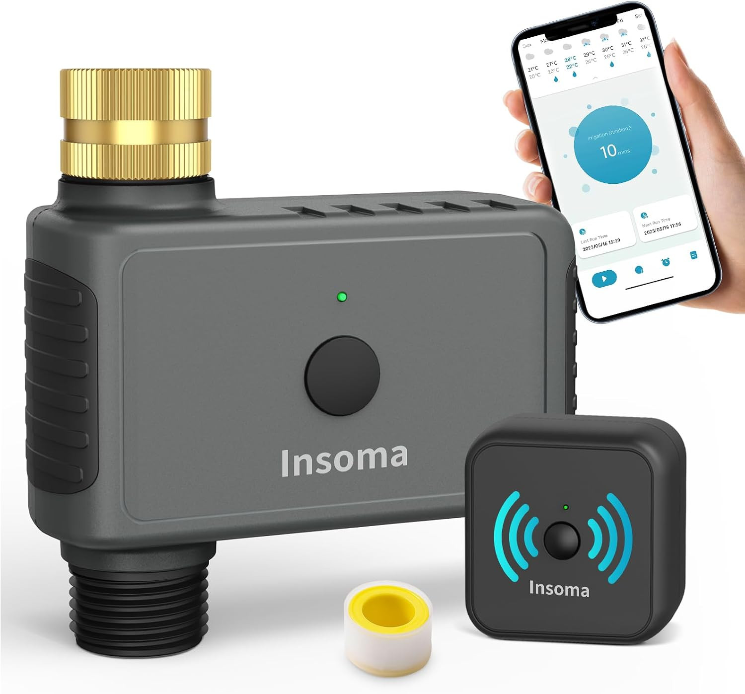 Smart Sprinkler Timer 1 Zone, WiFi Hose Timer for for Outdoor Watering, Automate