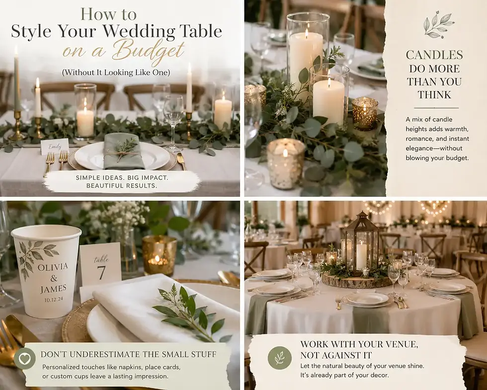 How to Style Your Wedding Table on a Budget (Without It Looking Like One)