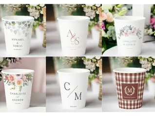 The Prettiest Custom Paper Cups for Your Wedding (That Guests Actually Notice)
