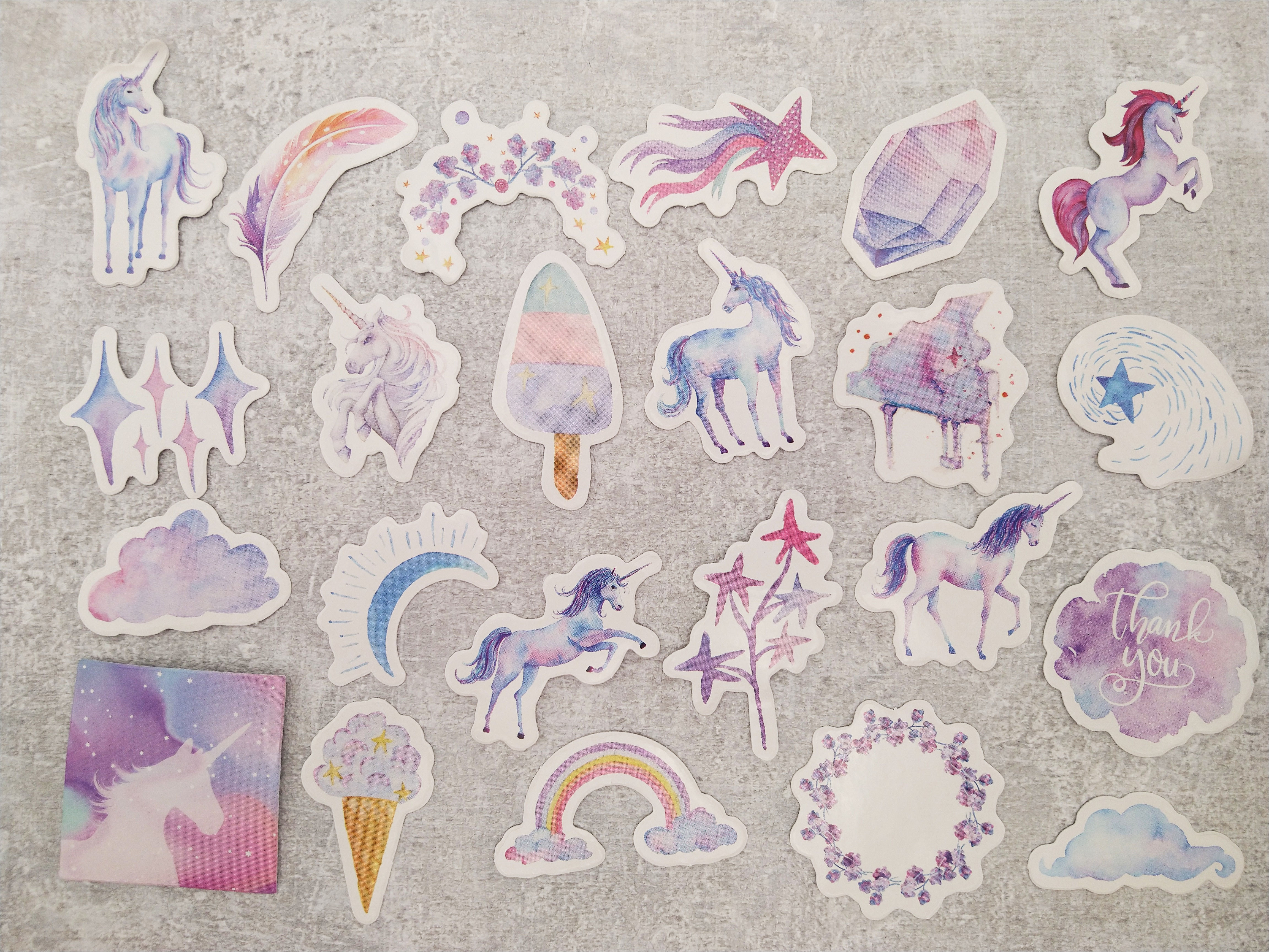 Sticker "Einhörner" Planer Bullet Journal feste Aufkleber