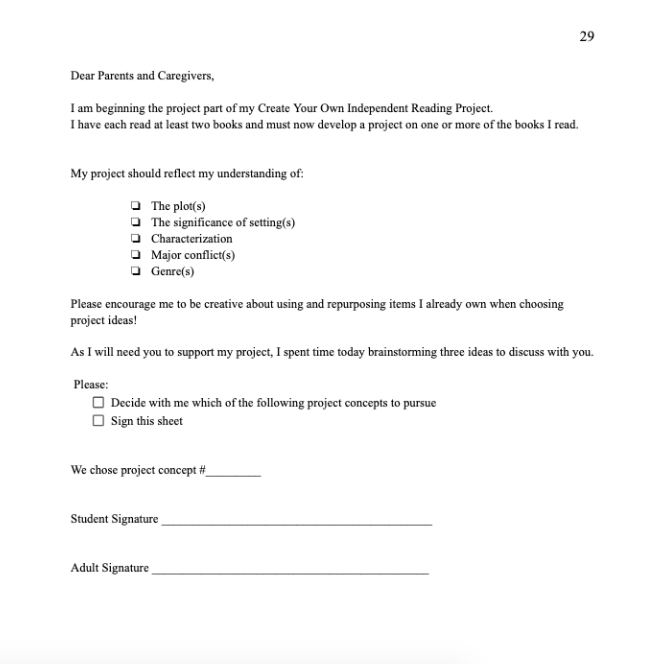 Thumbnail: Create Your Own Independent Reading Project Workbook- priced per building