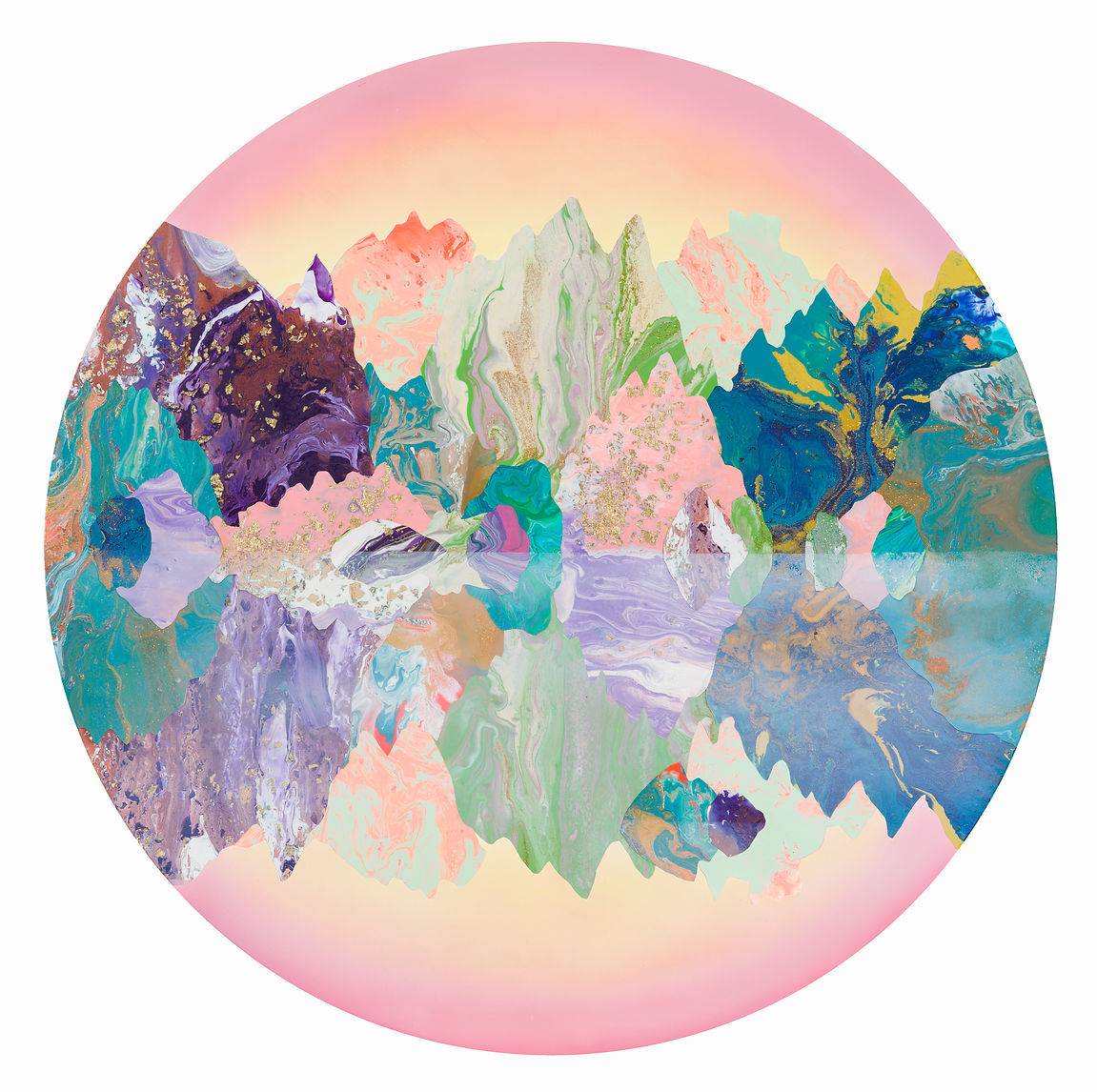 Aurora, 120cm, diameter, acryli cna dresin on board, 2017 .jpg