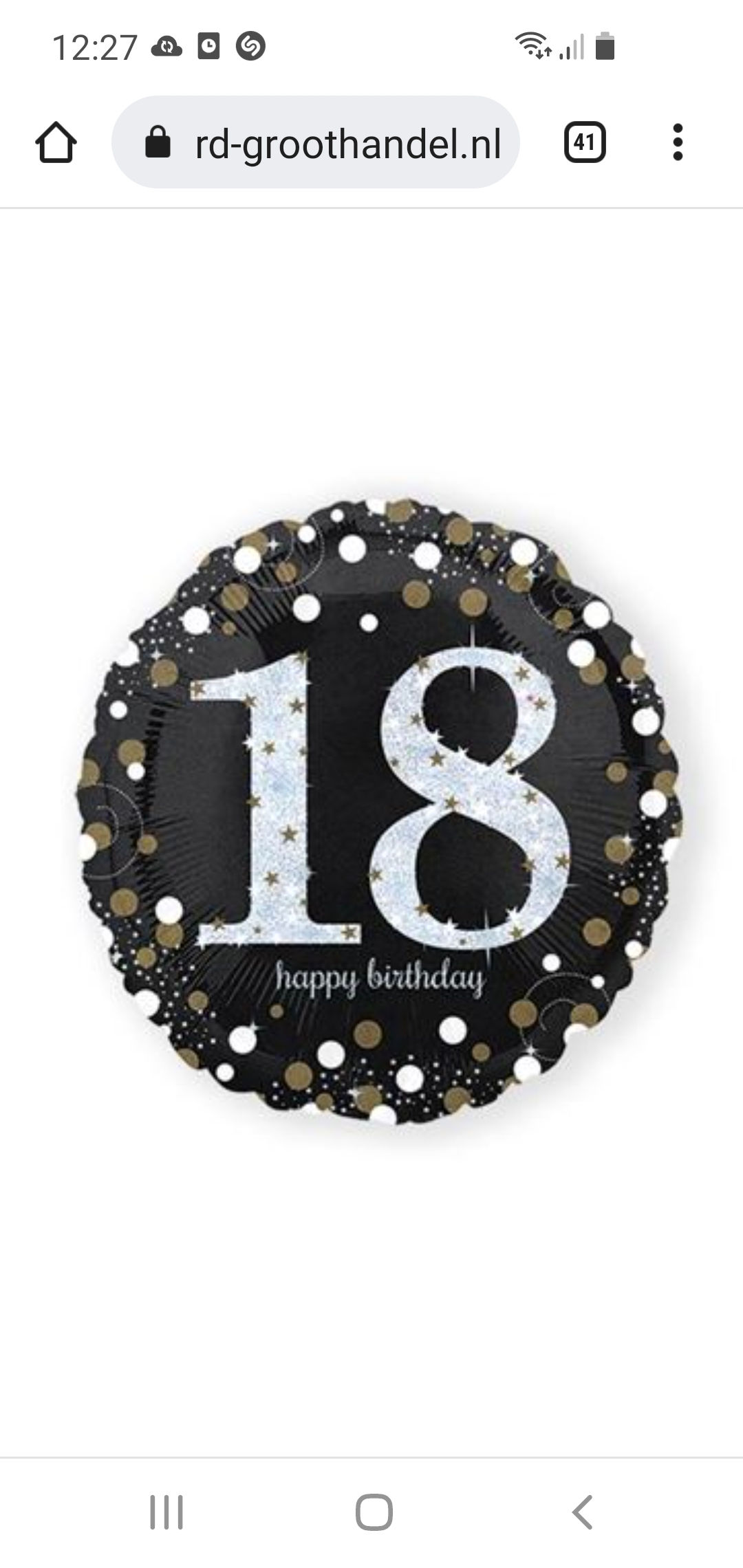 Ballon 18 jaar Ballon Atelier Arnhem Helium Ballonnen Arnhem Velp Oosterbeek Rozendaal Rheden Duiven Elst Huissen Helium Ball