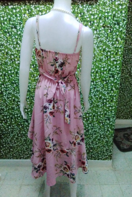 Thumbnail: Printed Flower Chiffon Dress