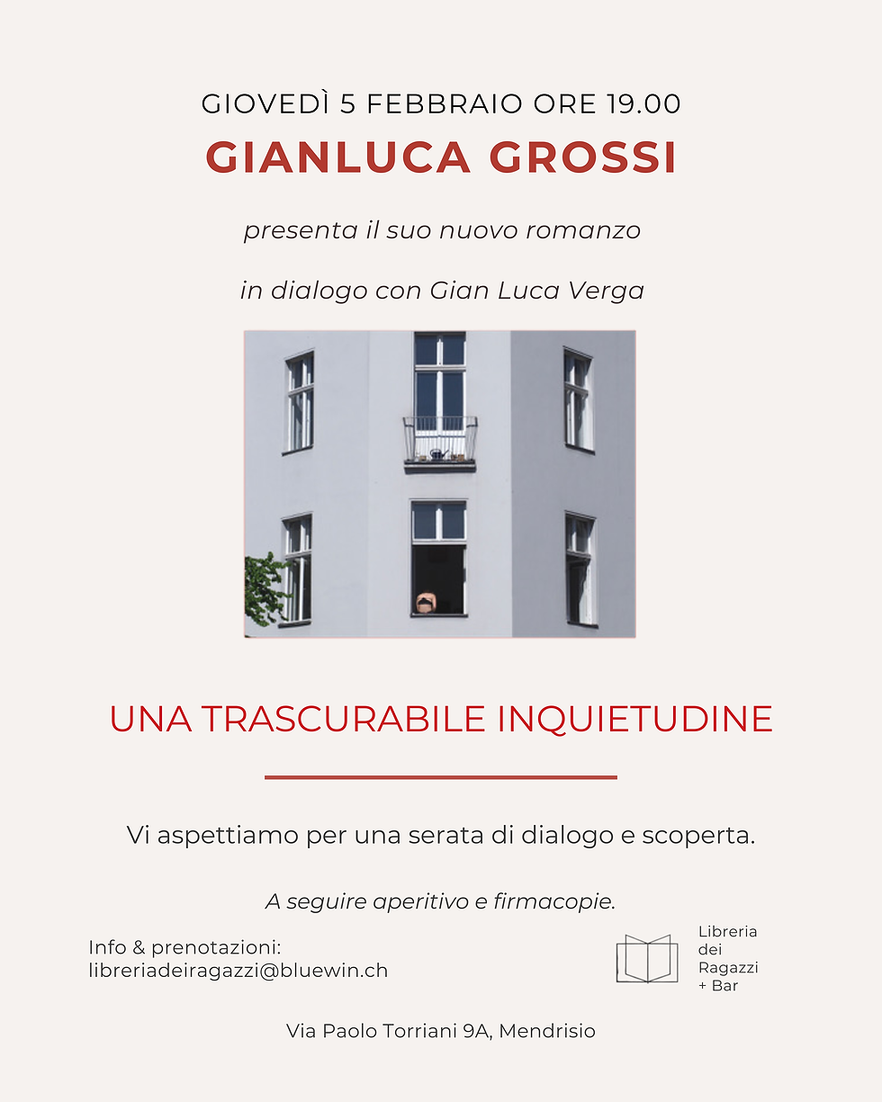 Presentazione del libro “Una trascurabile inquietudine” – Gianluca Grossi