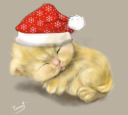 Cats Xmas Drawing