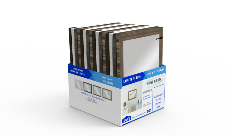 2019 Lowe's Black Friday Home Decor Product Pallet Design & 3D Rendering 01