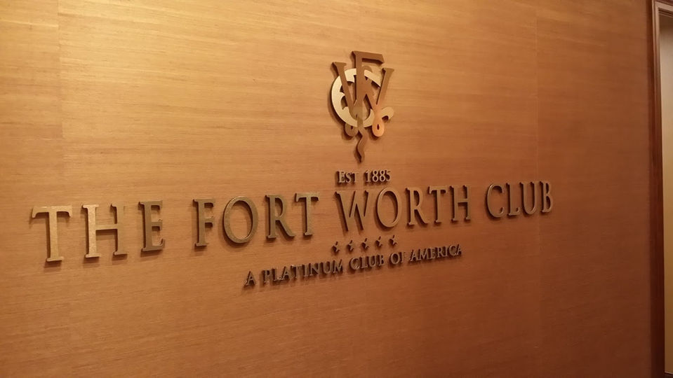 The Fort Worth Club displaying its Platinum Club Recognition