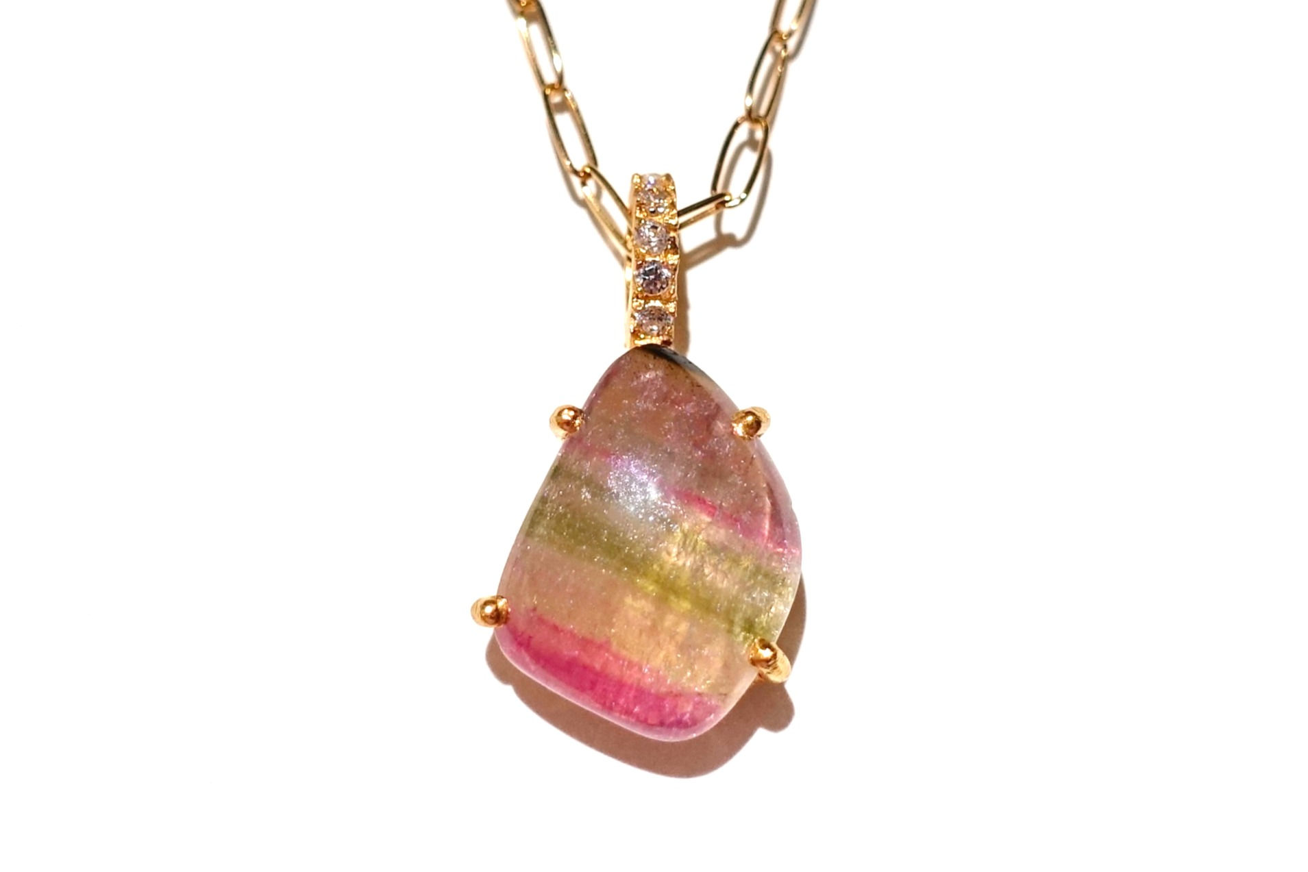 RAW-STONE Charm (Bi-Tourmaline)