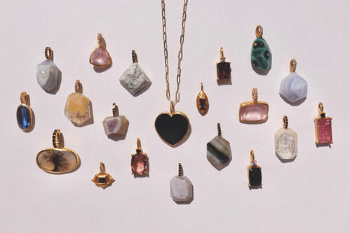 RAW-STONE Necklace (Onyx little star) | kuico-jewelry