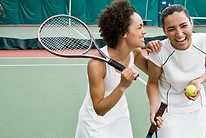 Women Playing Tennis