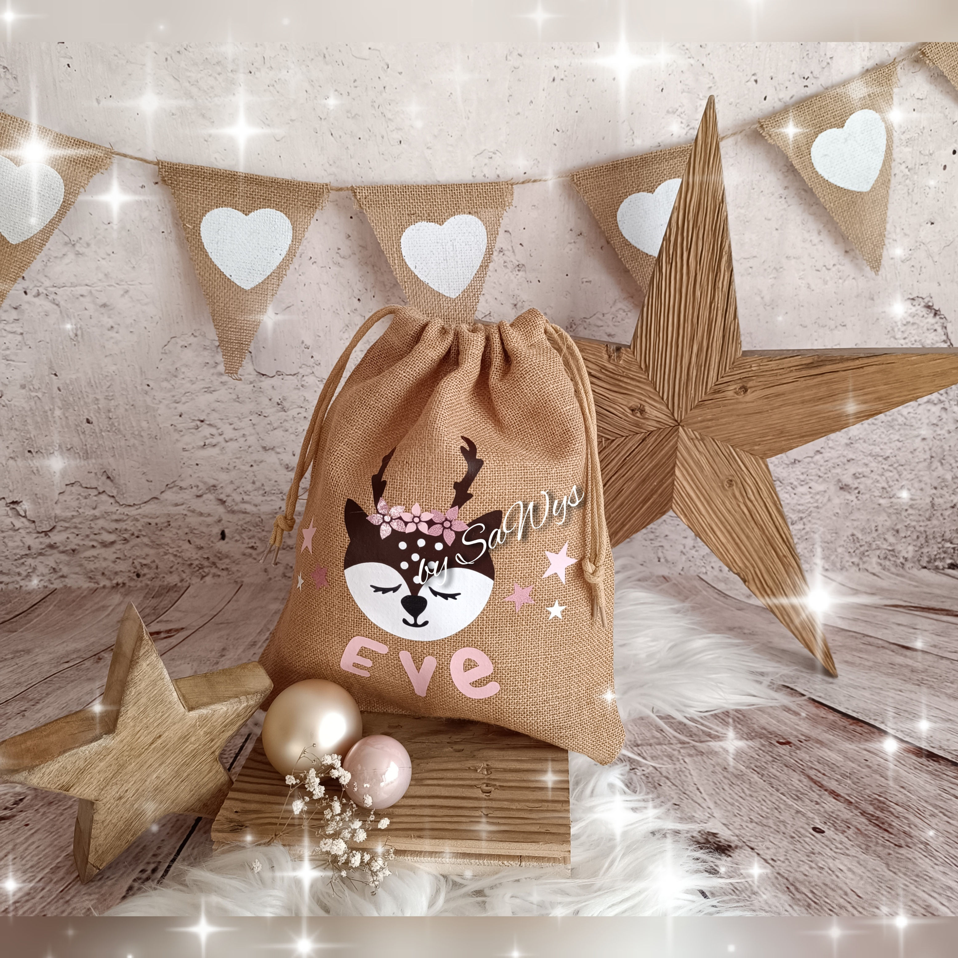 Jutesack Rehmädchen personalisiert