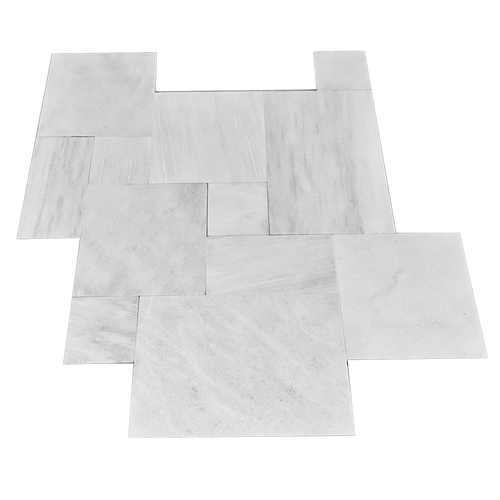 Ice White Marble Sandblasted Paver | Umbrella Stones