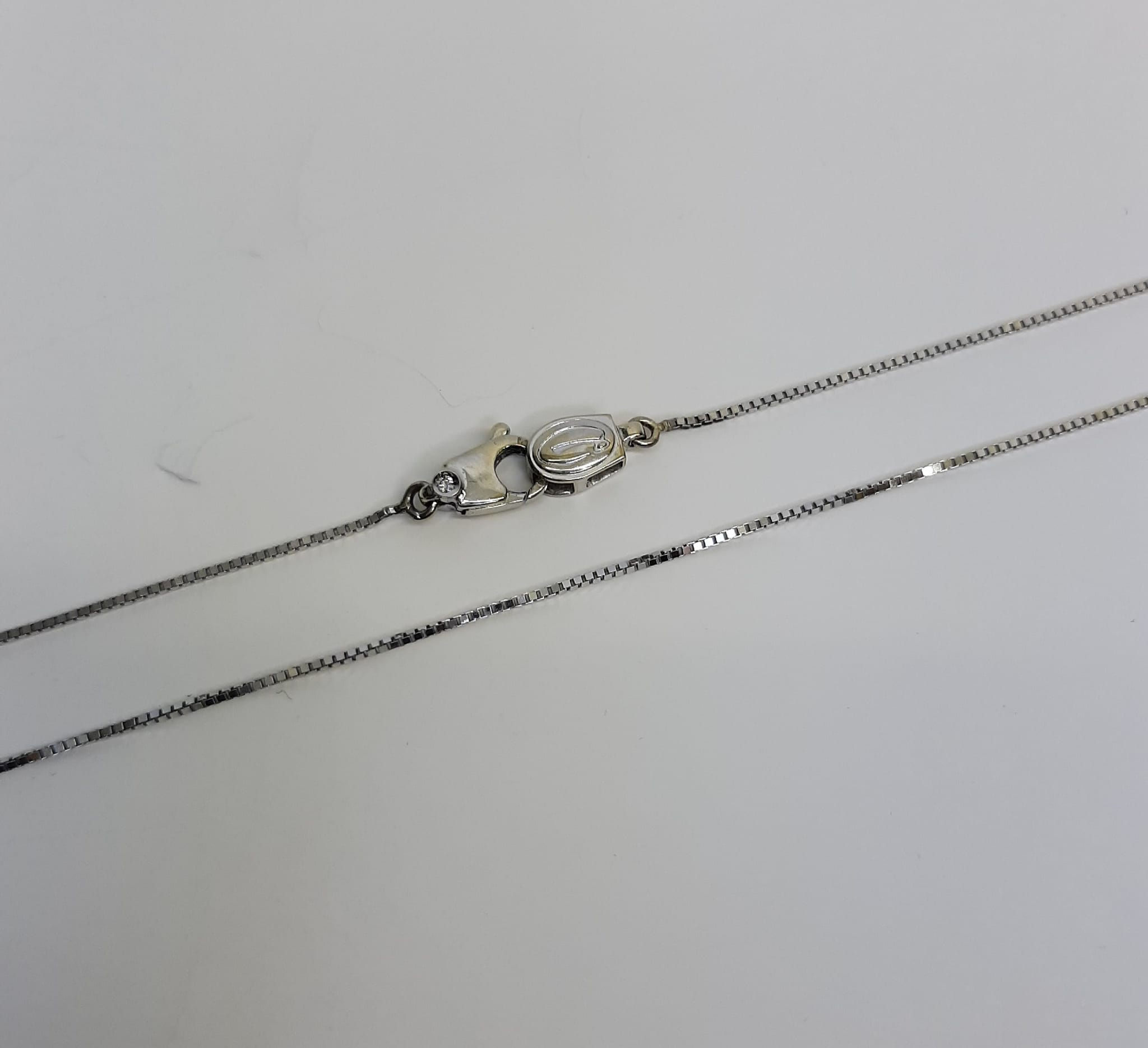 Witgouden ketting 18 karaat diamant - 44cm - uitverkoop juwelier Verlinden St.