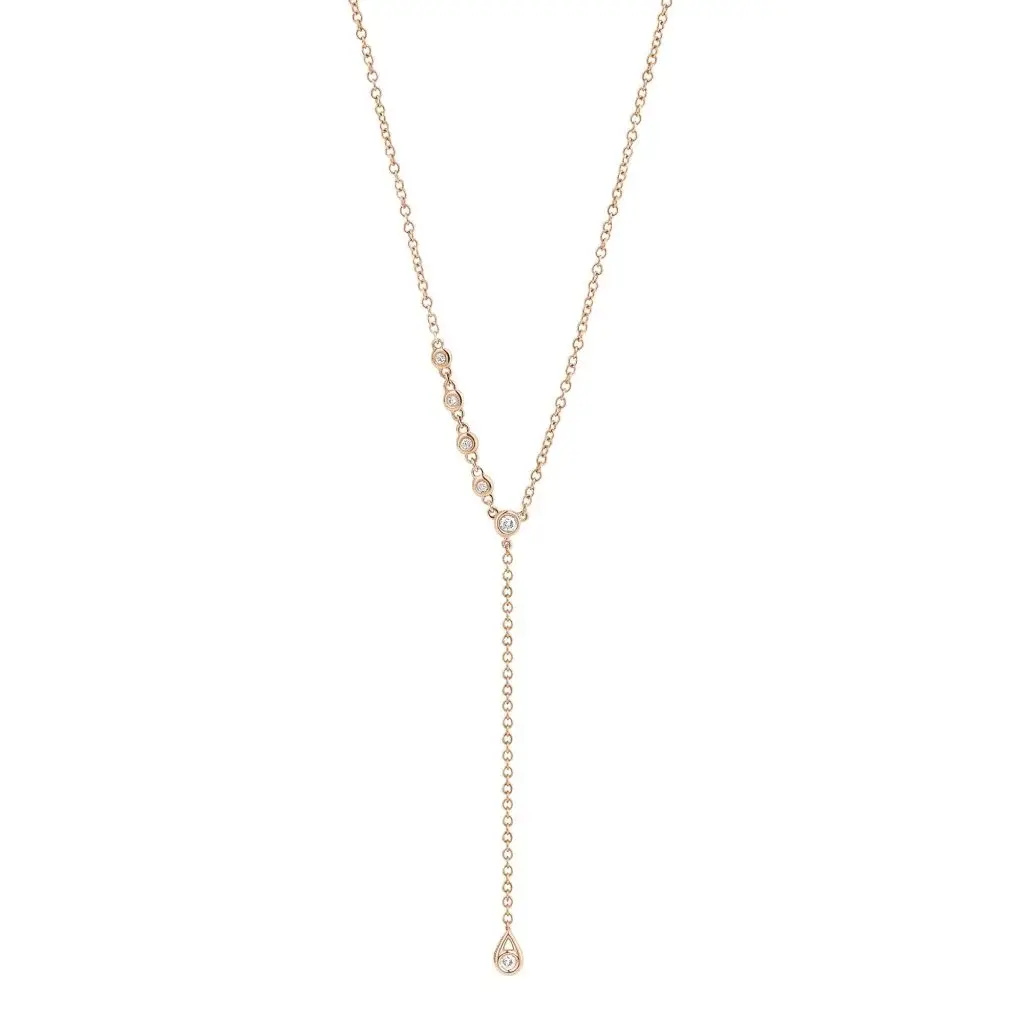 Tirisi Jewelry  rosé gouden collier 18karaat TN2119DP - diamant - sale