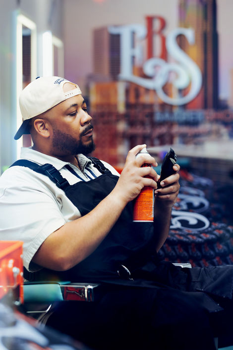 Barber promo shots for Jarret (Jae) Smith at Eclectic Barber Shop!