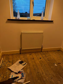 new traditional white radiator fitting in Sheffield local to S10