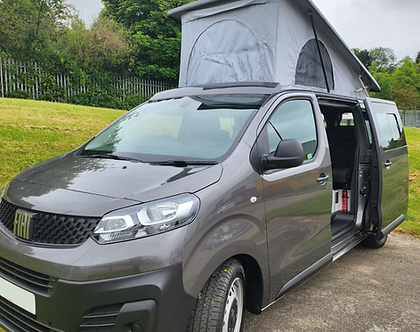 Fiat scudo tecnico campervan conversion pop top roof orange campers Sheffield UK quality van conversion converters ready to go