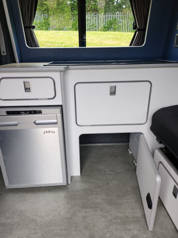 Fiat scudo tecnico campervan conversion pop top roof orange campers Sheffield UK quality van conversion converters ready to go