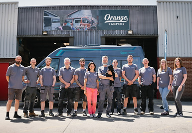Orange Campers expert campervan builders team. Large family run company offering a great aftercare service and meticulous attention to detail making excellect campers
