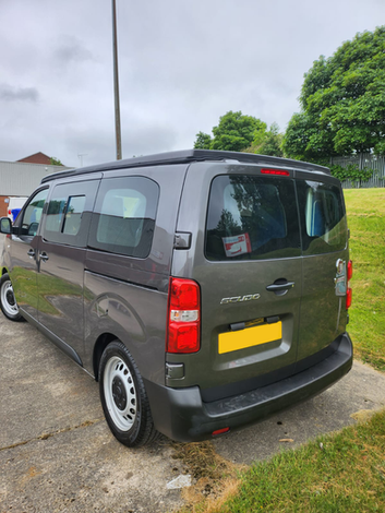 Fiat scudo tecnico campervan conversion pop top roof orange campers Sheffield UK quality van conversion converters ready to go